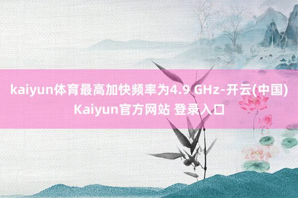 kaiyun体育最高加快频率为4.9 GHz-开云(中国)Kaiyun官方网站 登录入口