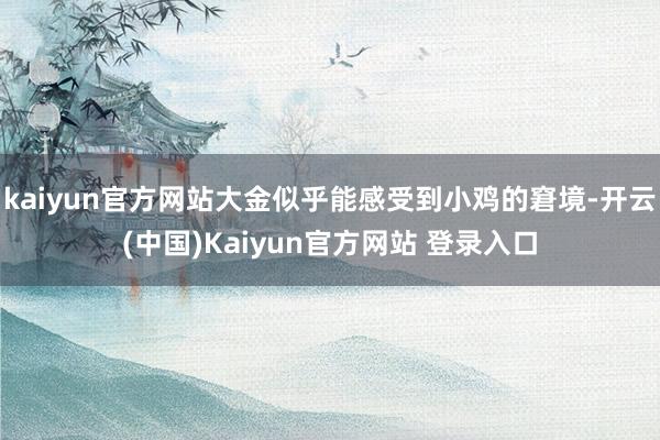 kaiyun官方网站大金似乎能感受到小鸡的窘境-开云(中国)Kaiyun官方网站 登录入口